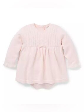 Janie and Jack Baby Cable Knit Sweater Dress Size 3-6 Months Pink